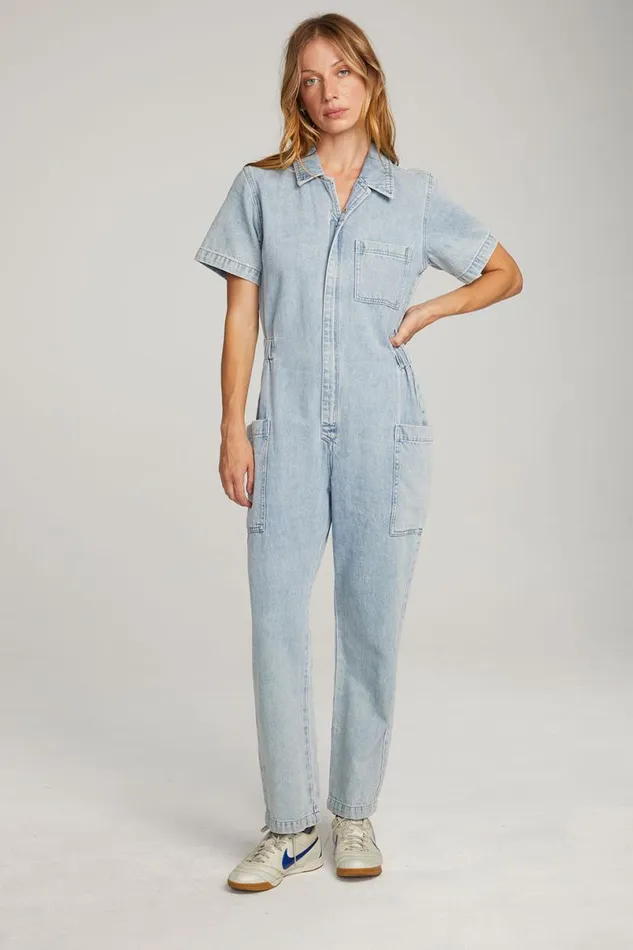 Womens Bottoms Chaser Brand Ashland Classic Blue Jumpsuit