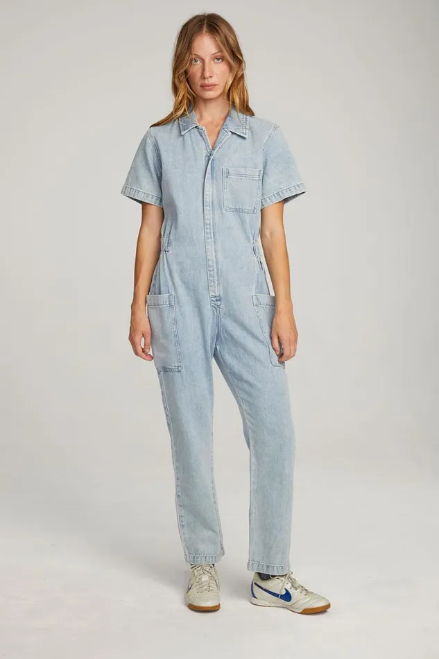 Womens Bottoms Chaser Brand Ashland Classic Blue Jumpsuit