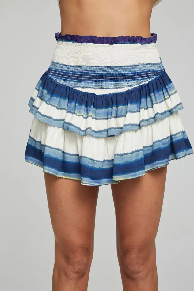 Womens Bottoms Chaser Brand Cruz Mini Skirt 8211 Pacific Stripe