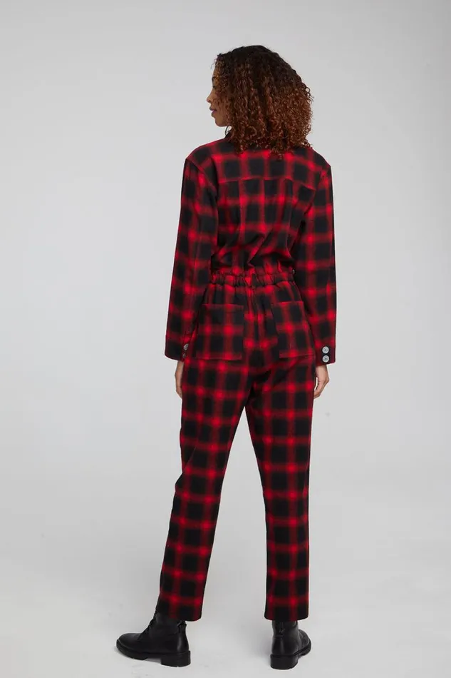 Womens Bottoms Chaser Brand Lexi Sunset Plaid Jumpsuit