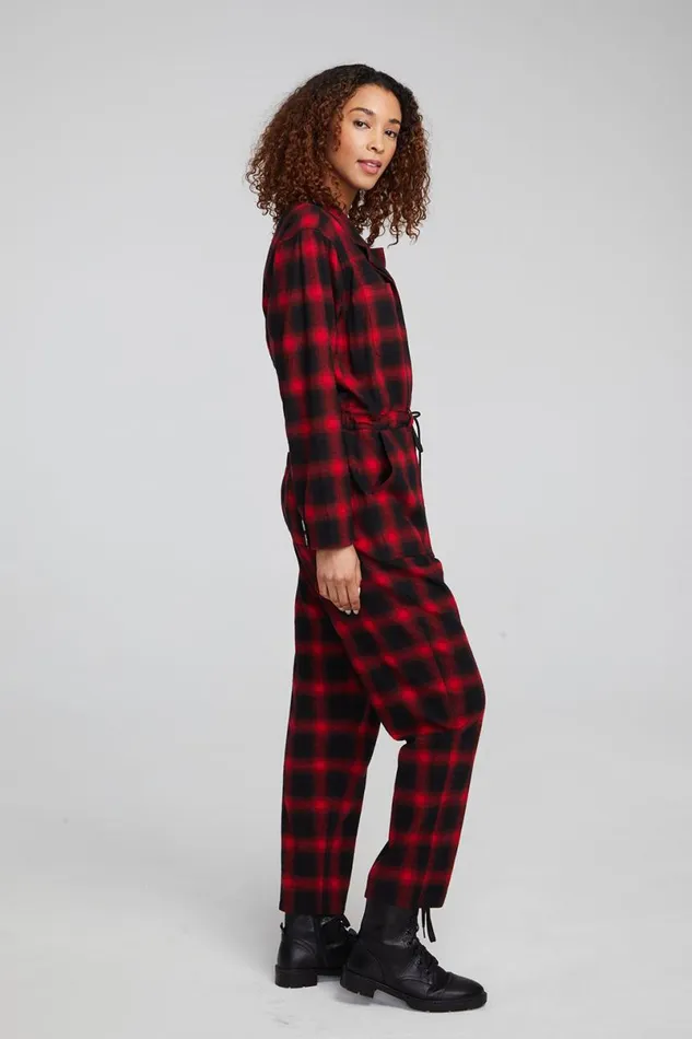 Womens Bottoms Chaser Brand Lexi Sunset Plaid Jumpsuit