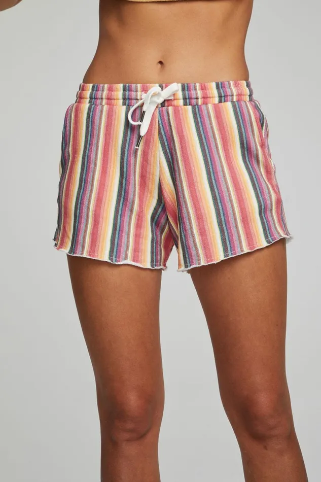 Womens Bottoms Chaser Brand Palms Short 8211 Horizon Stripe