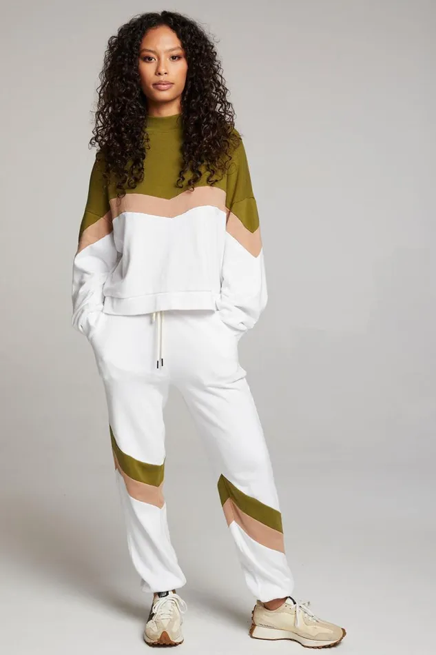 Womens Bottoms Chaser Brand Skull Sand Color Block Joggers