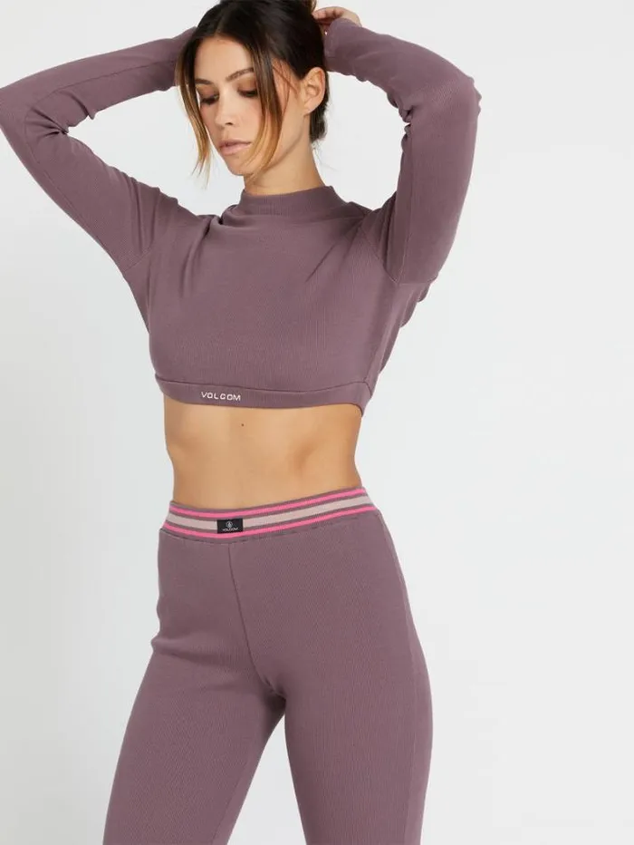 Womens Bottoms Volcom Lived In Lounge Leggings 8211 Acai