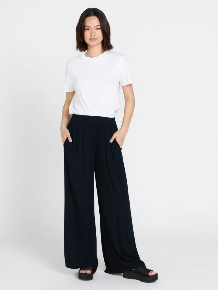 Womens Bottoms Volcom Stone Shine Junki Pants 8211 Black