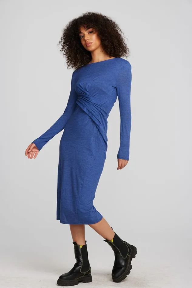 Womens Dresses Chaser Brand Triblend Corset Wrap Midi Dress