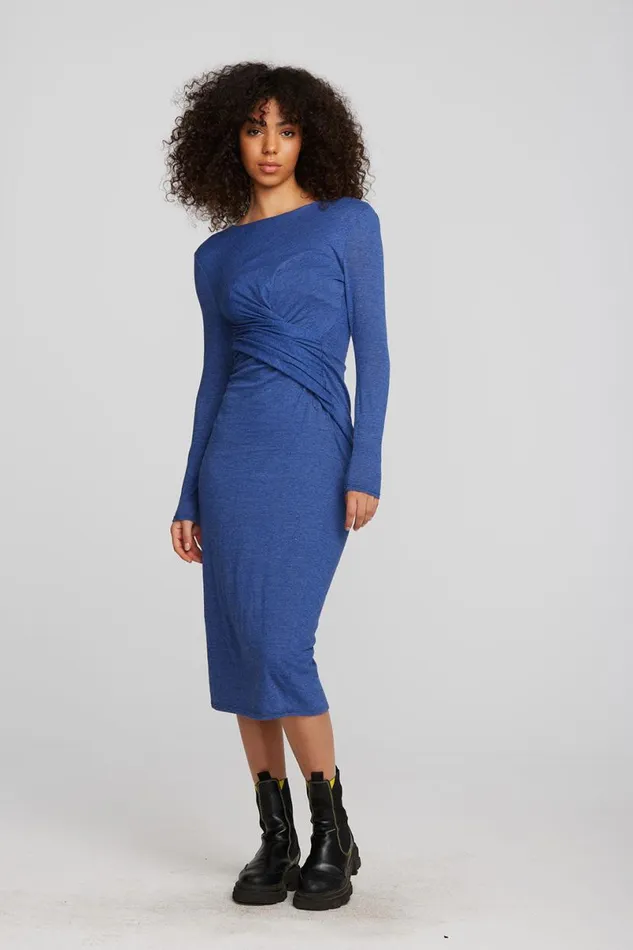 Womens Dresses Chaser Brand Triblend Corset Wrap Midi Dress