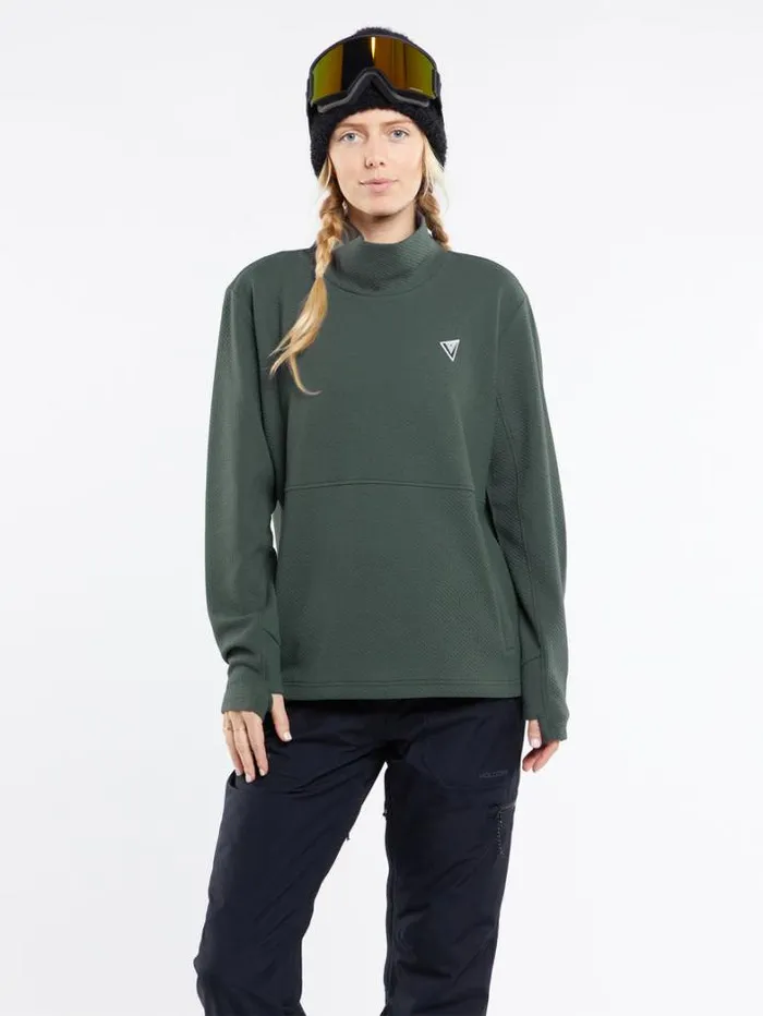 Womens Hoodies and Sweatshirts Volcom Tech Pullover Fleece 8211 Eucalyptus