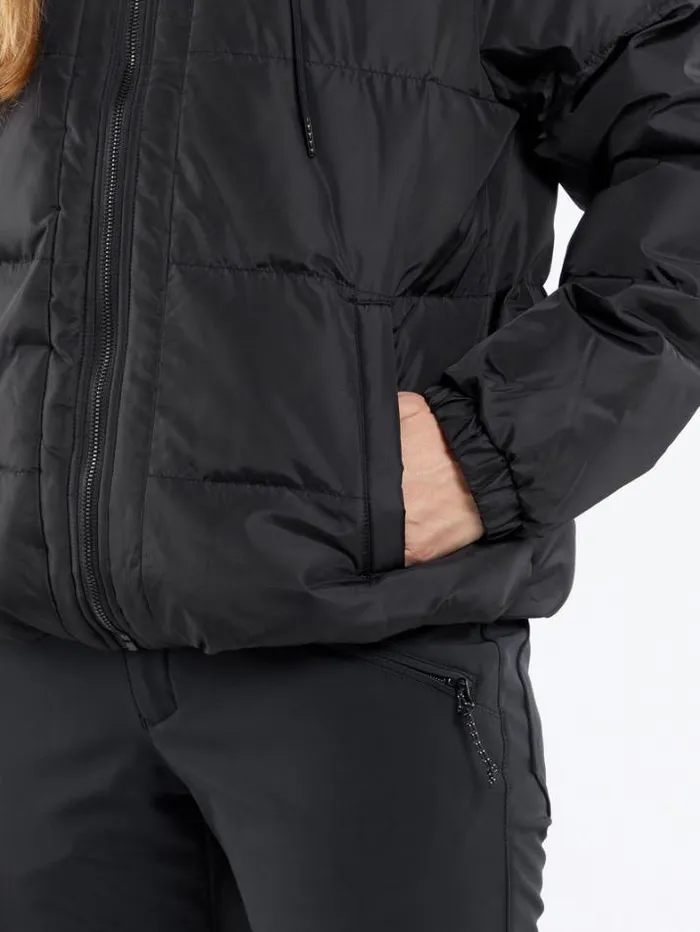 Womens Jackets Volcom Ithan Puff Jacket 8211 Black