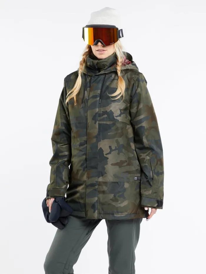 Womens Jackets Volcom Paxson 2L Tds Infrared Parka 8211 Cloudwash Camo