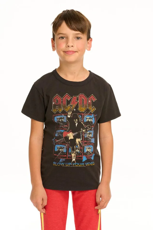 WomensKids Music Chaser Brand ACDC Blow Up Your Video Tee