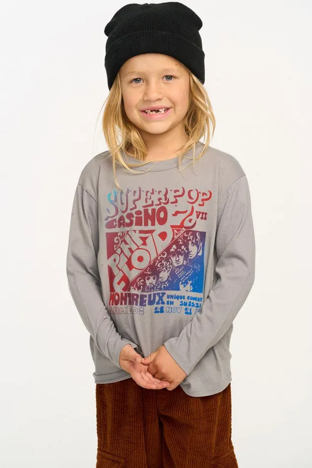 WomensKids Music Chaser Brand Pink Floyd Montreux Long Sleeve Tee