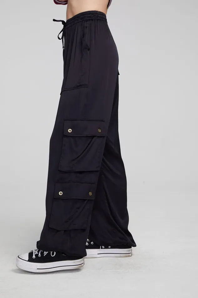 Womens Loungewear Chaser Brand Billyy Shadow Black Trousers
