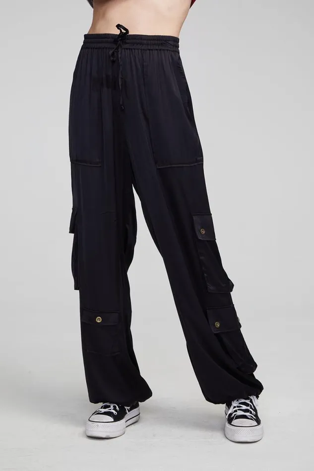 Womens Loungewear Chaser Brand Billyy Shadow Black Trousers