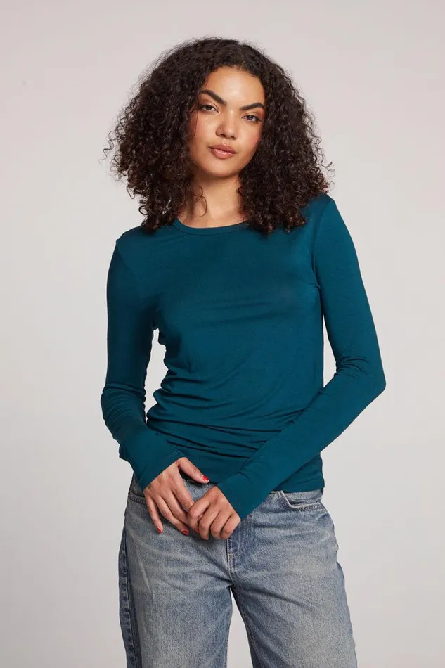 Womens Loungewear Chaser Brand Reeves Dark Sea Long Sleeve