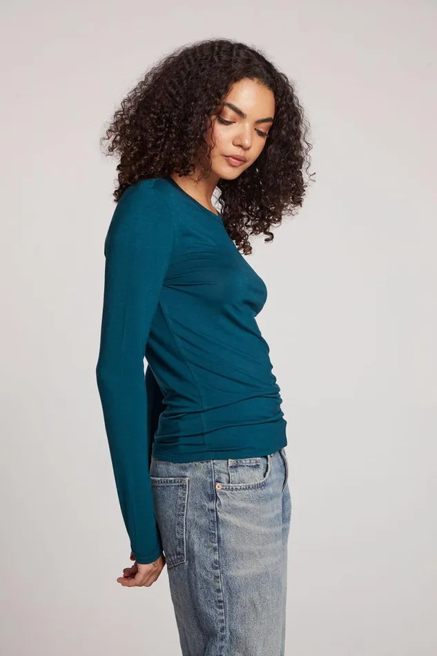 Womens Loungewear Chaser Brand Reeves Dark Sea Long Sleeve