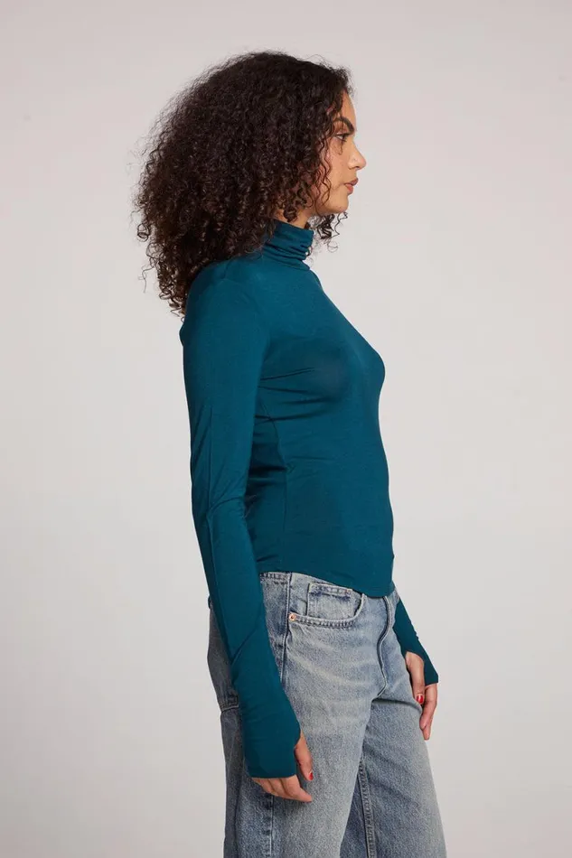 Womens Loungewear Chaser Brand Vicente Dark Sea Long Sleeve