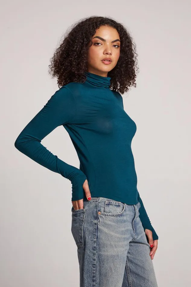 Womens Loungewear Chaser Brand Vicente Dark Sea Long Sleeve