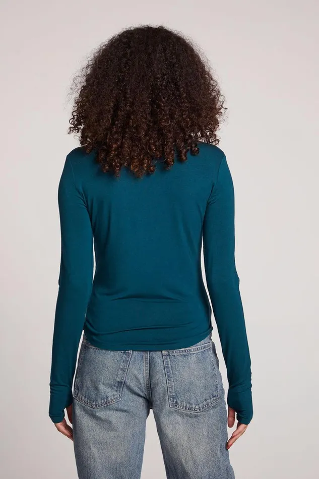 Womens Loungewear Chaser Brand Vicente Dark Sea Long Sleeve