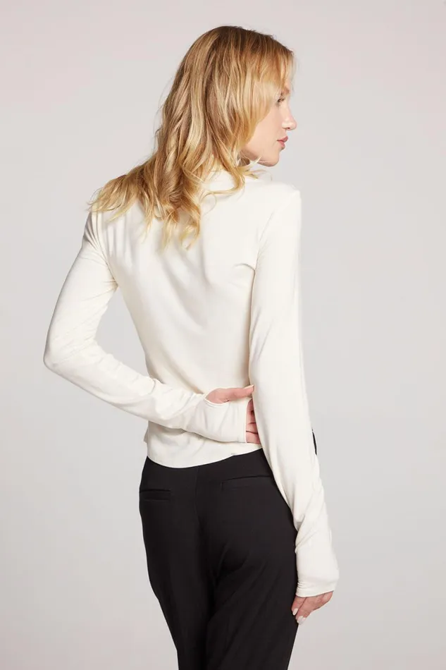 Womens Loungewear Chaser Brand Vicente Starry White Long Sleeve