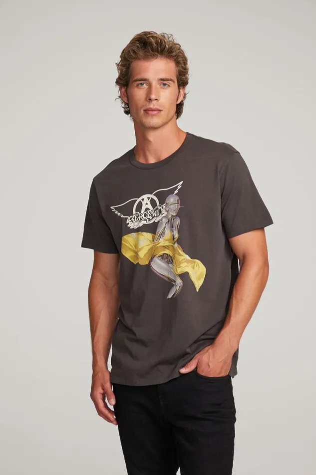 WomensMens Music Chaser Brand Aerosmith Just Push Play Mens Tee