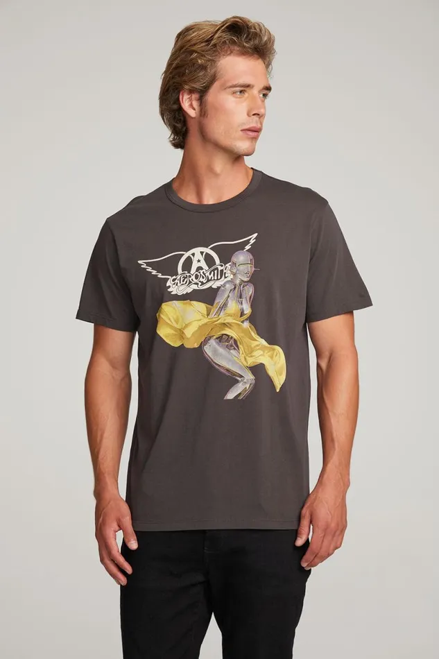 WomensMens Music Chaser Brand Aerosmith Just Push Play Mens Tee