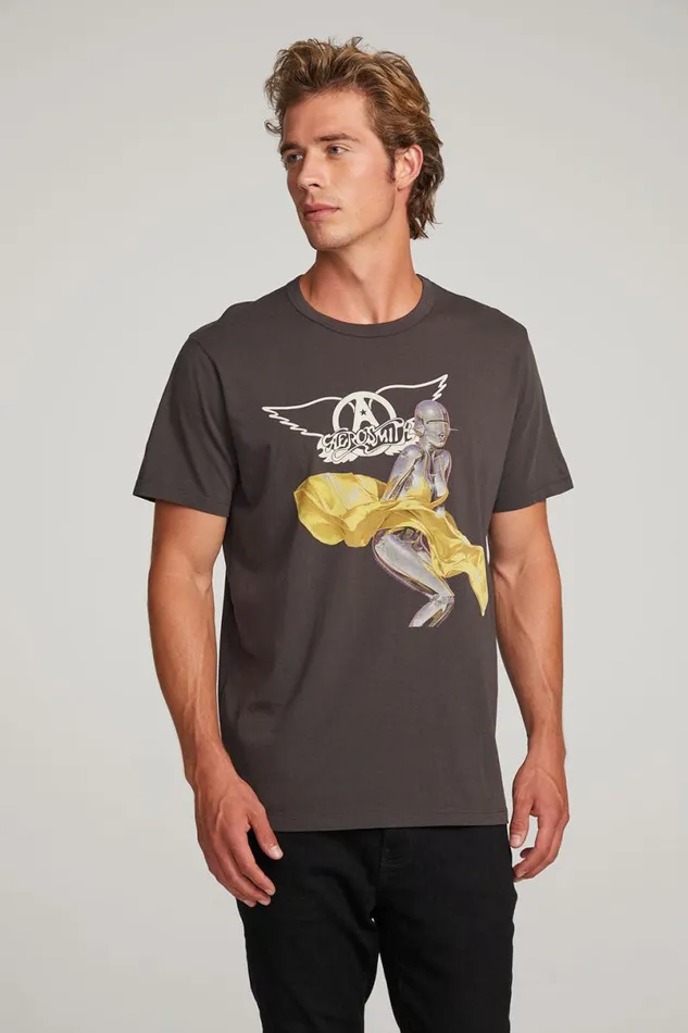 WomensMens Music Chaser Brand Aerosmith Just Push Play Mens Tee