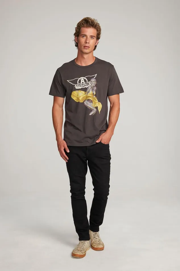 WomensMens Music Chaser Brand Aerosmith Just Push Play Mens Tee