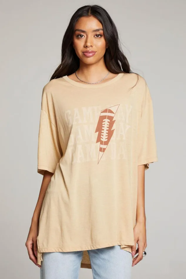 Womens Music Chaser Brand Game Day Bolt One Size Tee