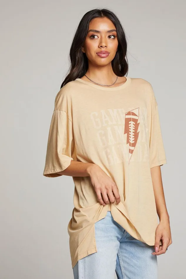 Womens Music Chaser Brand Game Day Bolt One Size Tee