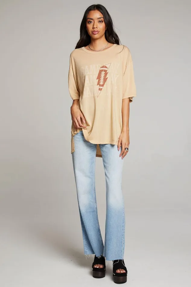 Womens Music Chaser Brand Game Day Bolt One Size Tee