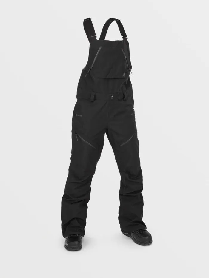 Womens Pants Volcom Elm Stretch Gore Bib Overalls 8211 Black