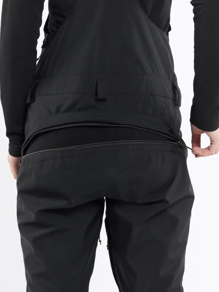 Womens Pants Volcom Elm Stretch Gore Bib Overalls 8211 Black