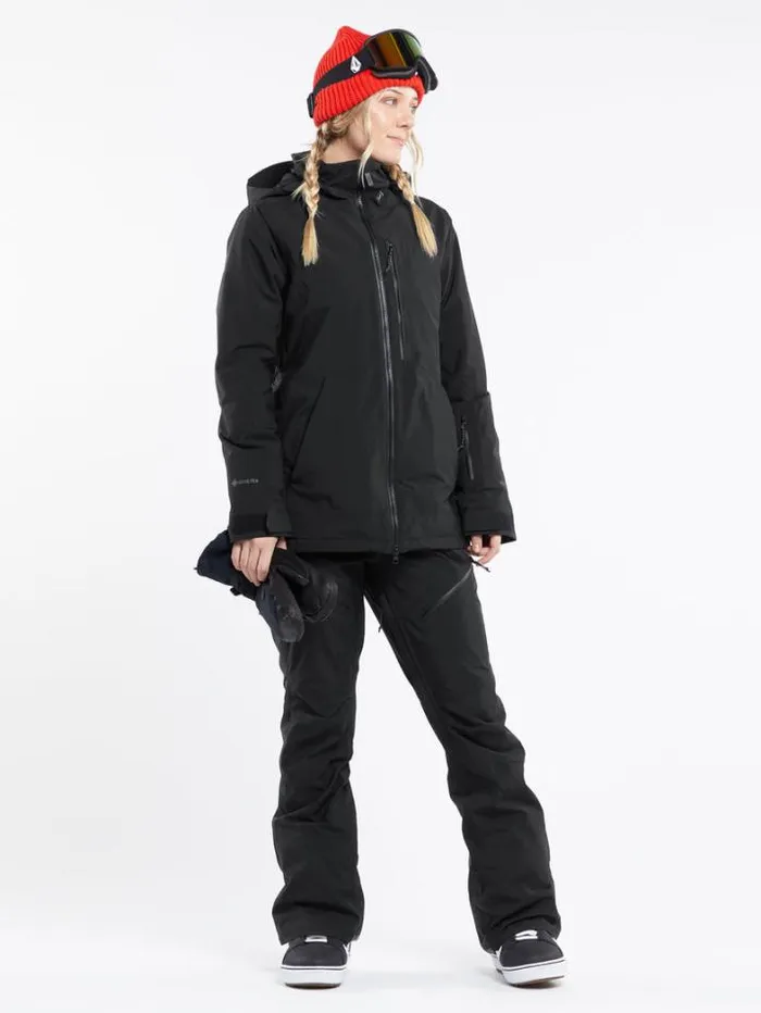 Womens Pants Volcom Elm Stretch Gore Bib Overalls 8211 Black