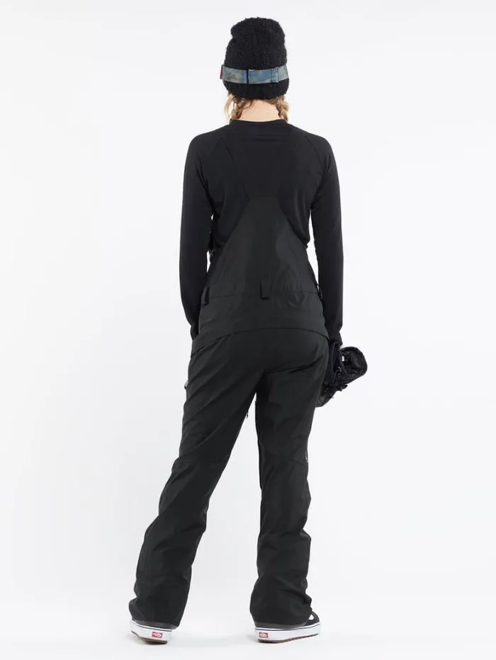 Womens Pants Volcom Elm Stretch Gore Bib Overalls 8211 Black