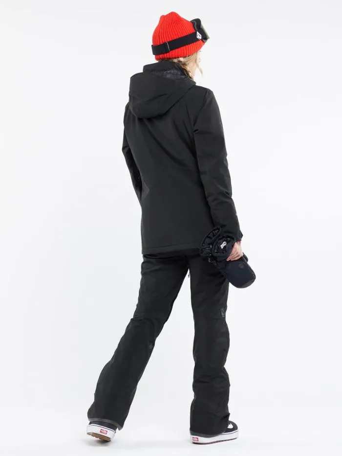 Womens Pants Volcom Elm Stretch Gore Bib Overalls 8211 Black