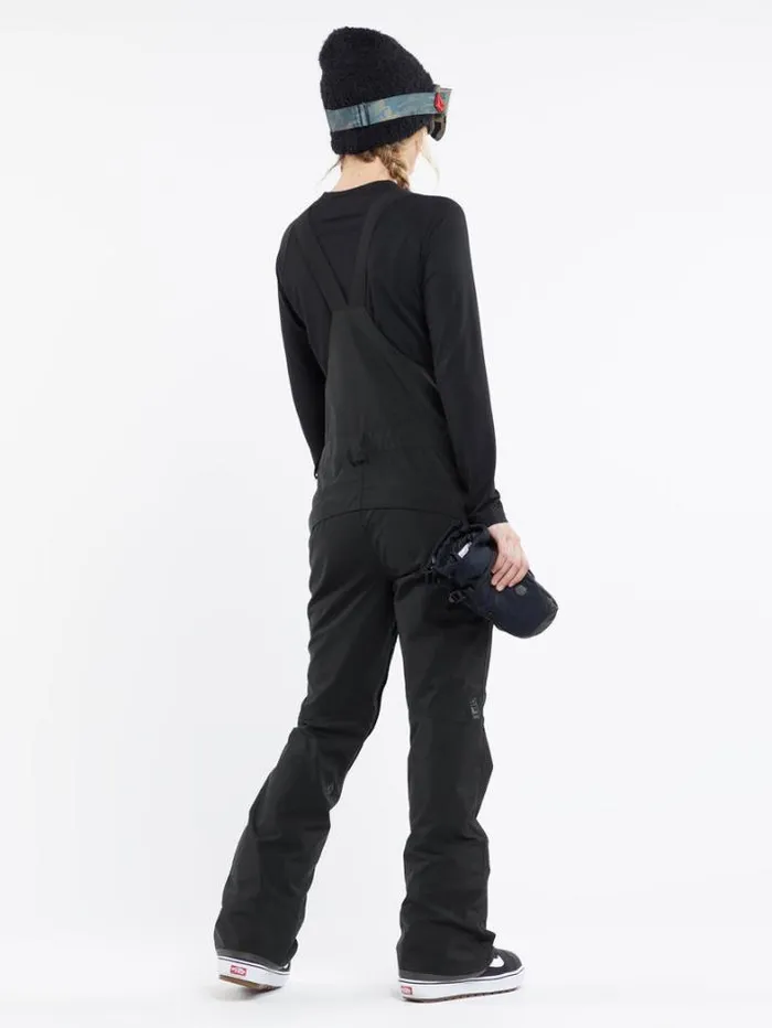 Womens Pants Volcom Elm Stretch Gore Bib Overalls 8211 Black