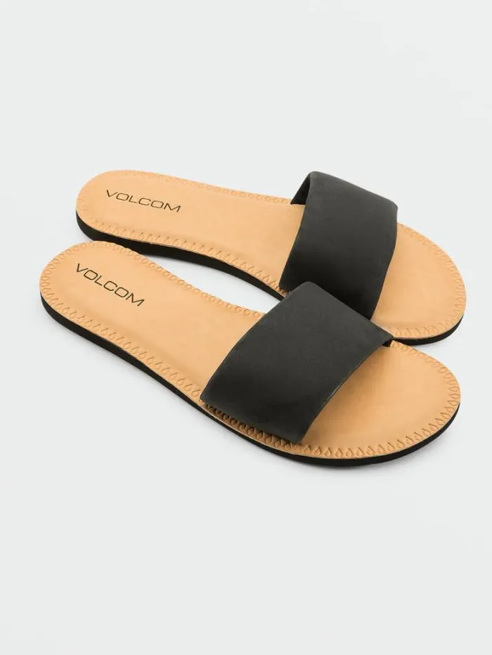Womens Sandals Volcom Simple Slide Sandals 8211 Black