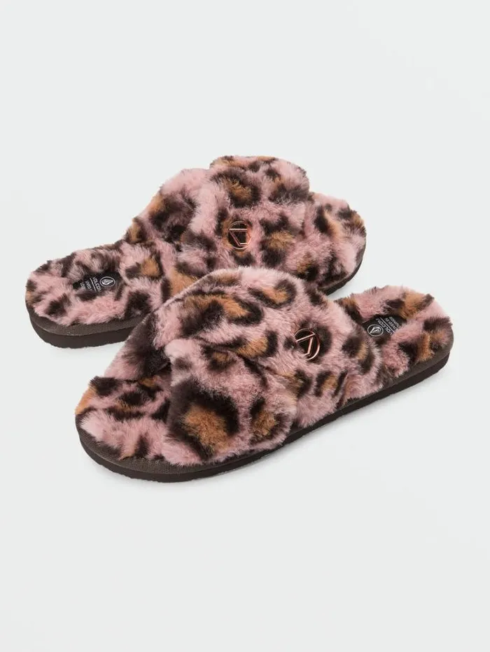 Womens Slippers Volcom Lived In Lounge Slippers 8211 Raisin
