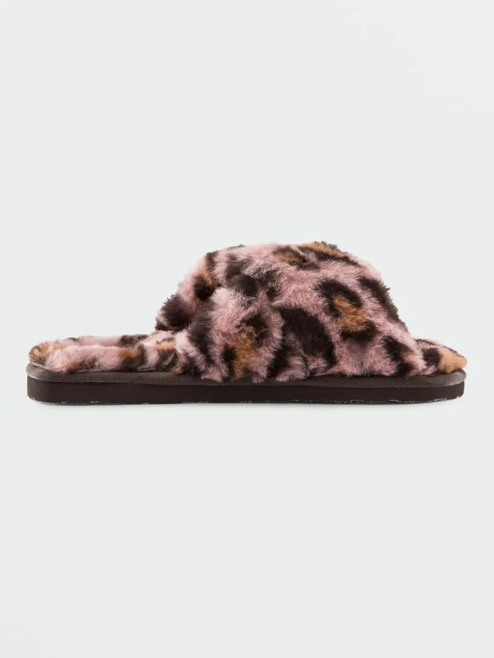 Womens Slippers Volcom Lived In Lounge Slippers 8211 Raisin