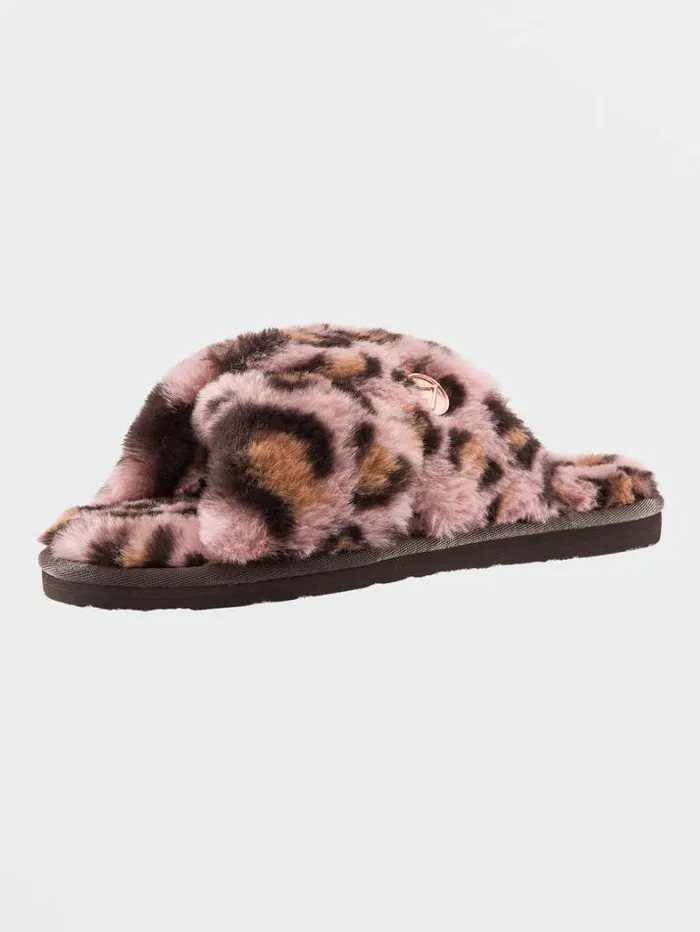 Womens Slippers Volcom Lived In Lounge Slippers 8211 Raisin