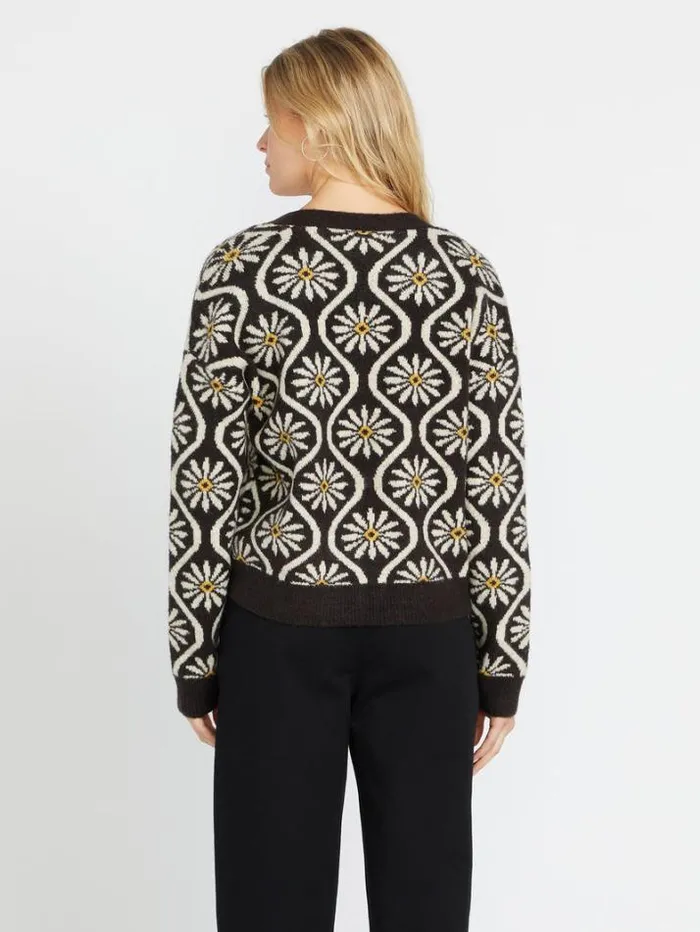 Womens Sweaters and Cardigans Volcom Daizy Lady Cardigan 8211 Vintage Black