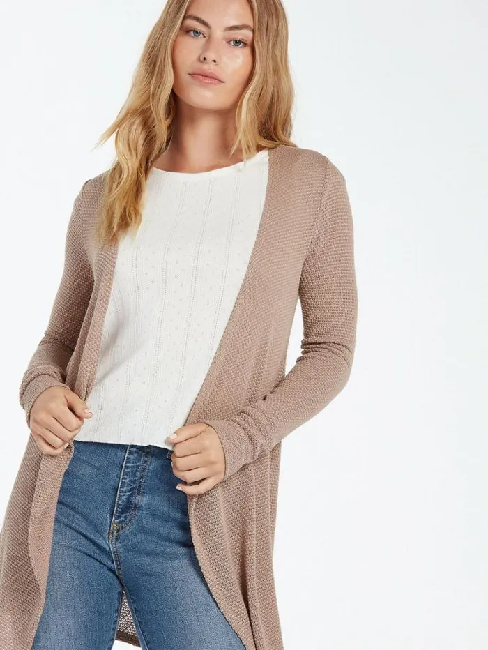 Womens Sweaters and Cardigans Volcom Go Go Wrap Cardigan 8211 Stone