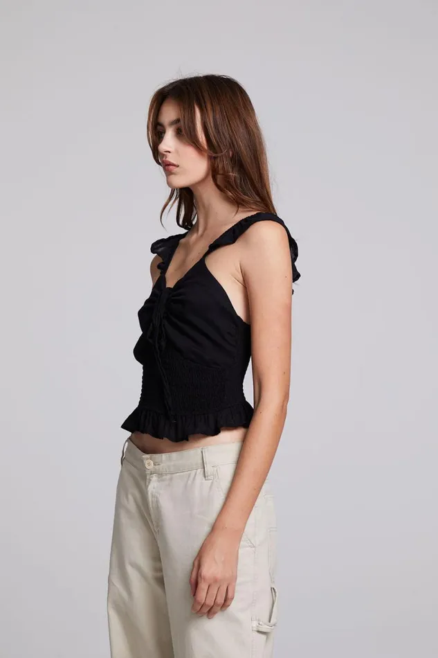 Womens Tops Chaser Brand Alessia Black Blouse