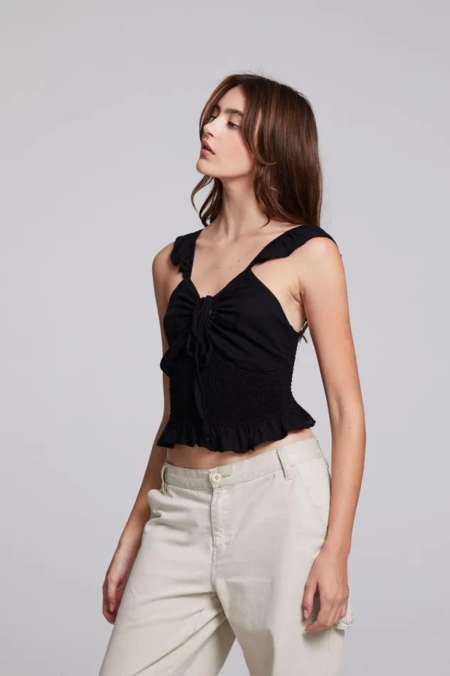 Womens Tops Chaser Brand Alessia Black Blouse