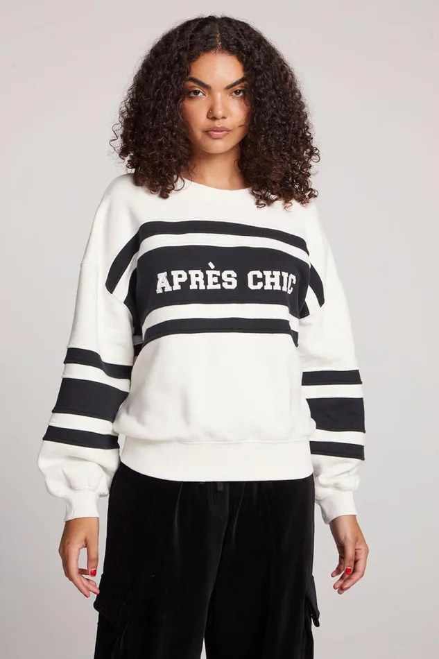 Womens Tops Chaser Brand Apres Chic Colorblock Pullover