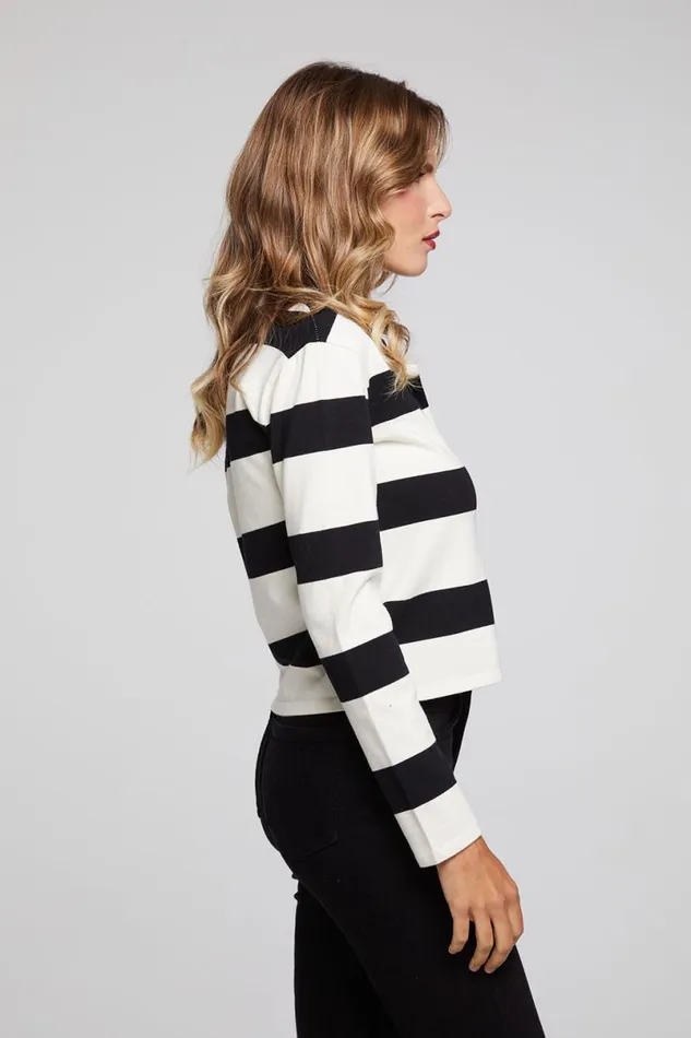 Womens Tops Chaser Brand Bolt Heart Long Sleeve