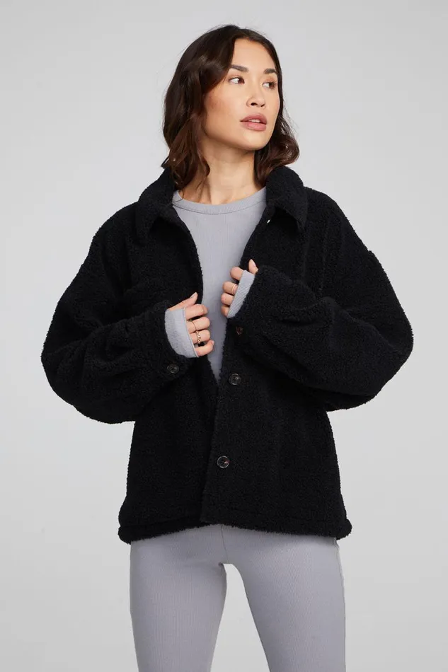Womens Tops Chaser Brand Bolt Shadow Black Jacket