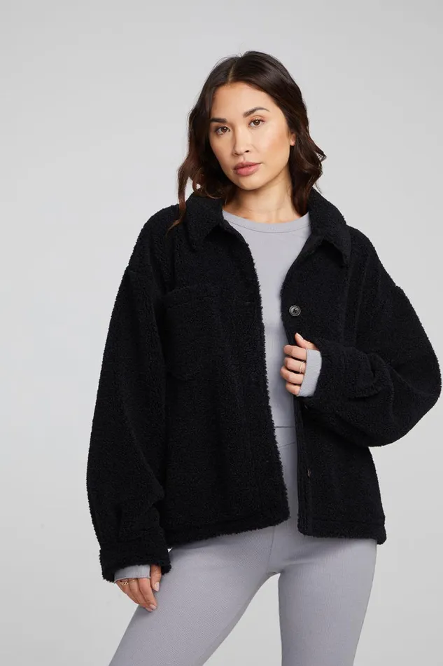 Womens Tops Chaser Brand Bolt Shadow Black Jacket