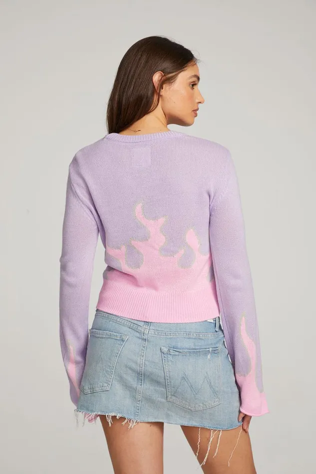 Womens Tops Chaser Brand Flame Sweater